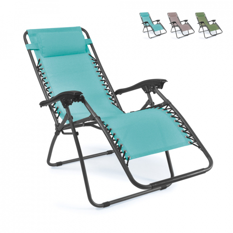 Emily multi-position folding beach and garden deck chair with Zero Gravity Promotion
