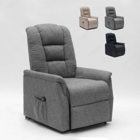 Electric Armchair for Elderly People 2 Motors fabric Emma Plus