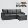 Modern 3-seater corner sofa bed with removable cover Lapislazzuli Plus
