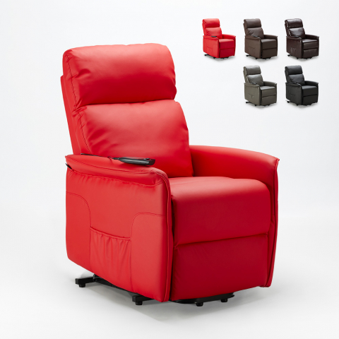 Leather Electric Relaxation Armchair with lift System Amalia Promotion