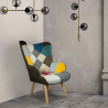 Armchair with Modern Design and Patchwork Armrests Patchy Chic Offers