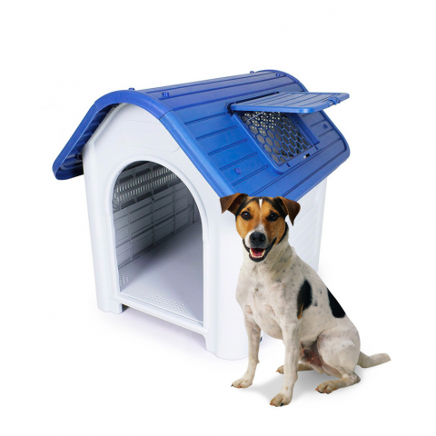 Dog kennel in plastic small medium size inside outside Ollie Promotion
