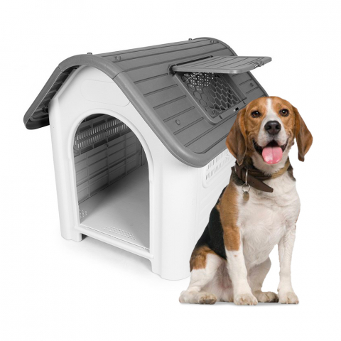 Kennel for medium sized dogs in plastic outside inside Bella Promotion