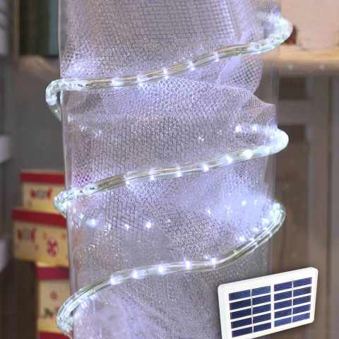 Solar powered Tube 50 Led Christmas Light fixture Promotion