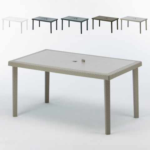 Poly rattan rectangular table 150x90 Grand Soleil Boheme Promotion