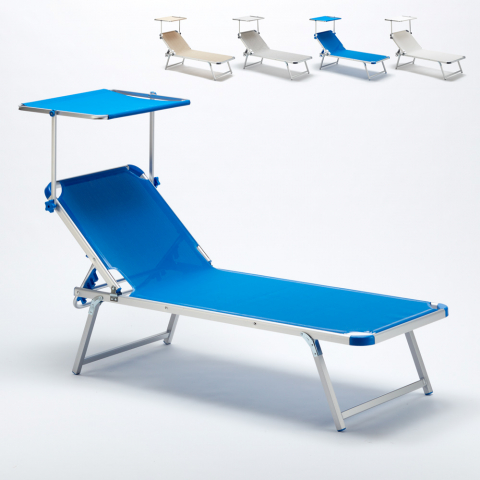 Aluminium Beach Sunbed with Canopy Neptune Promotion