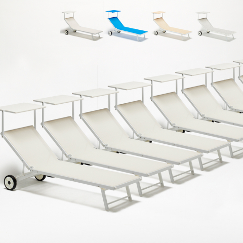 Set Of 20 Alabama Beach & Patio Sun Lounger With Built-in Wheels Promotion