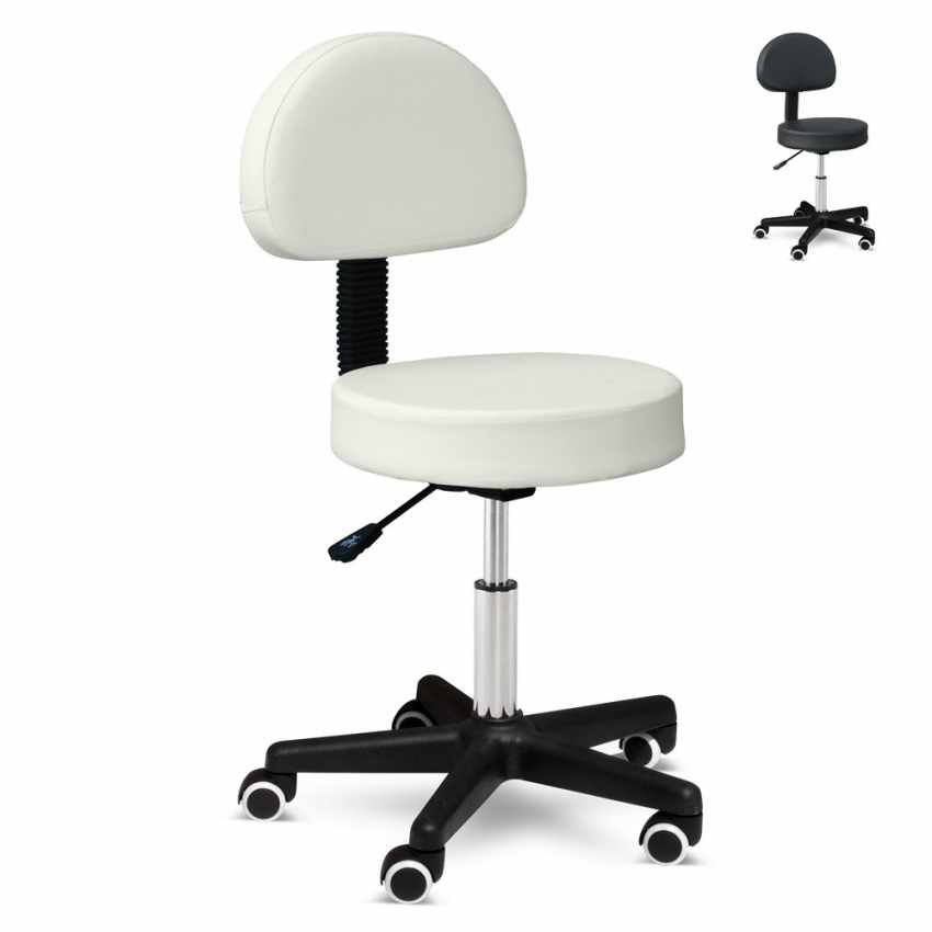 Professional Stool w Backrest