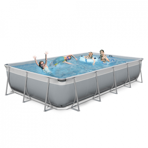 New Plast 650x265 H125 rectangular complete above ground pool gray white Futura 650 gray Promotion