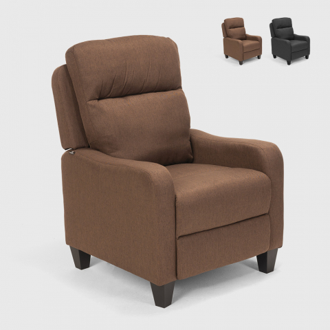 Relax fabric reclining chair with footrest Kyoto Promotion
