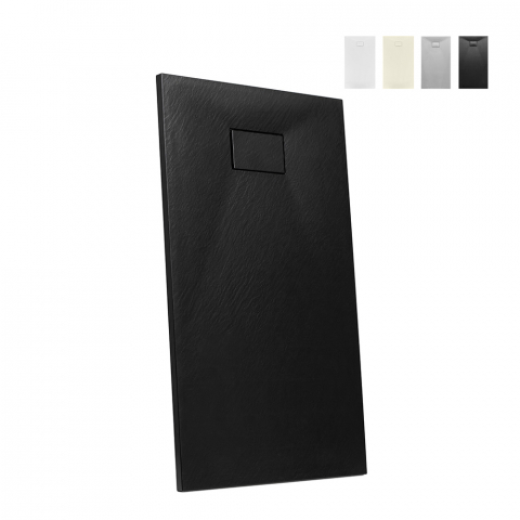 Resin modern shower tray 140x80 with flush floor mounting Stone Promotion