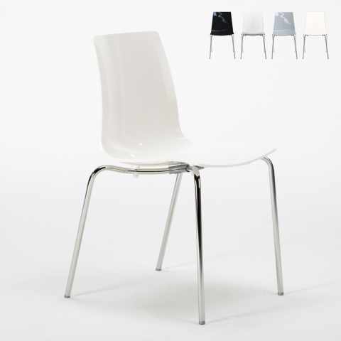 Lollipop Grand Soleil stackable steel-legged kitchen bar chairs Promotion