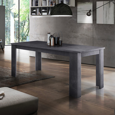 Modern design slate grey extendable 160-210x90cm dining table console Jesi Ardesia Promotion