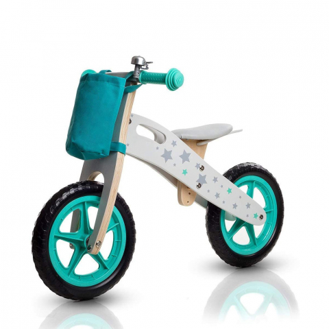 Wooden balance bike for children with basket Balance Ride Promotion