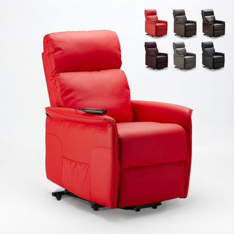 Leather Electric Relaxation Armchair with lift System Amalia Promotion