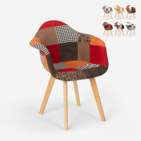 Nordic design patchwork armchair living room kitchen studio Herion Promotion