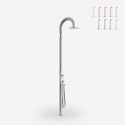 Modern design outdoor shower with mixer and foot wash Arkema Design Funny Yin T345 Promotion
