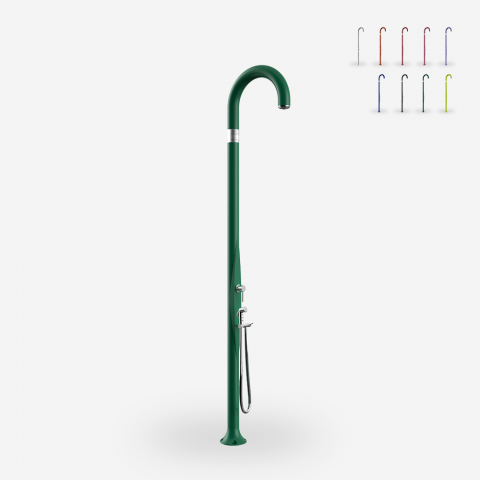Modern design outdoor shower with mixer and foot wash Arkema Design Funny Yin T145 Promotion