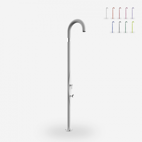 Modern design outdoor shower with mixer and foot wash Arkema Design Funny Yin T125 Promotion