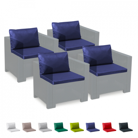 Set Of 4 Seat & Back Outdoor Cushions Promotion