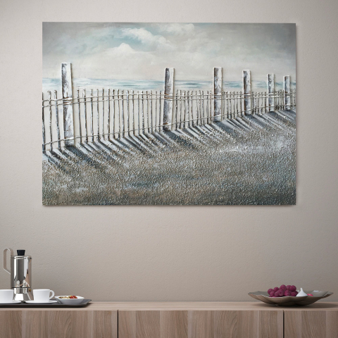 Landscape painting nature hand-painted on canvas 120x90cm Fence Promotion