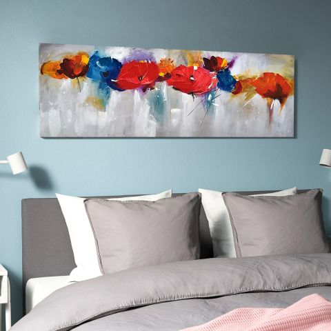 Hand-painted floral painting on canvas 140x45cm Flower Promotion