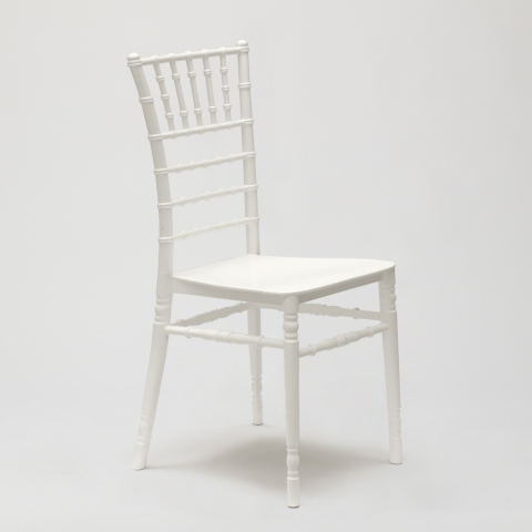 White Vintage Style Chair for Catering Bar Restaurants and Kitchens Chiavarina Promotion