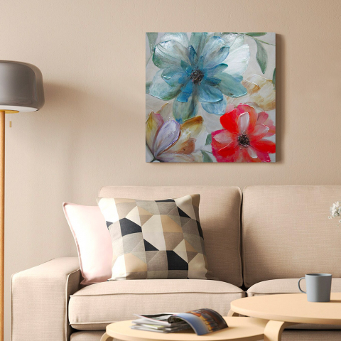 Hand-painted floral painting on canvas 40x40cm Spring Break Promotion