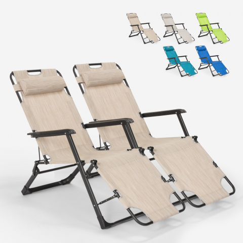 2 Multi-position folding garden beach chairs Emily Lux Zero Gravity Promotion
