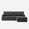 Modern style 2-3 seater fabric sofa with pouf Luda Offers