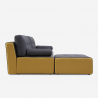 Modern style 2-3 seater fabric sofa with pouf Luda Catalog