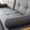 Modern style 2-3 seater fabric sofa with pouf Luda Cost