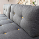 Modern style 2-3 seater fabric sofa with pouf Luda Buy