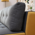 Modern style 2-3 seater fabric sofa with pouf Luda Cheap