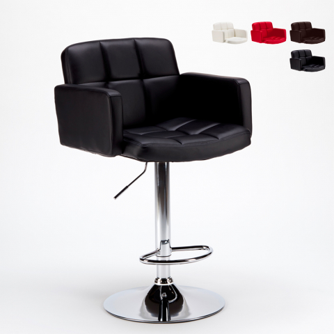 Oakland Faux Leather Bar Stool with Armrests for Bar and Kitchen Promotion