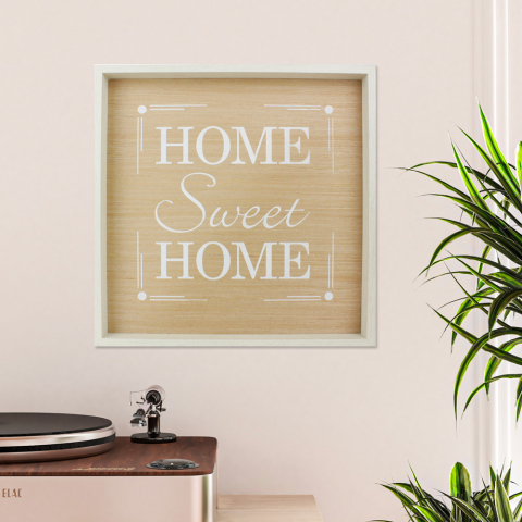 Picture living room panel printed frame aphorisms phrases 40x40cm Home Promotion