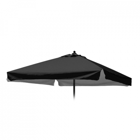 Garden Umbrella Canvas 2x2 Square Plutone Noir with flounce Promotion