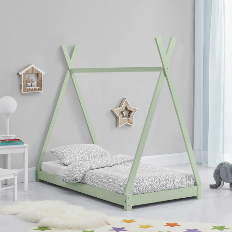 Montessori children's bed tent hut 70x140cm wood Wigee Promotion