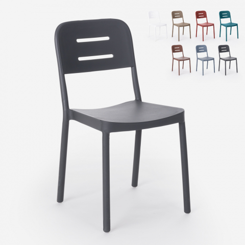 Modern polypropylene design chair for bar kitchen restaurant garden Mose Promotion
