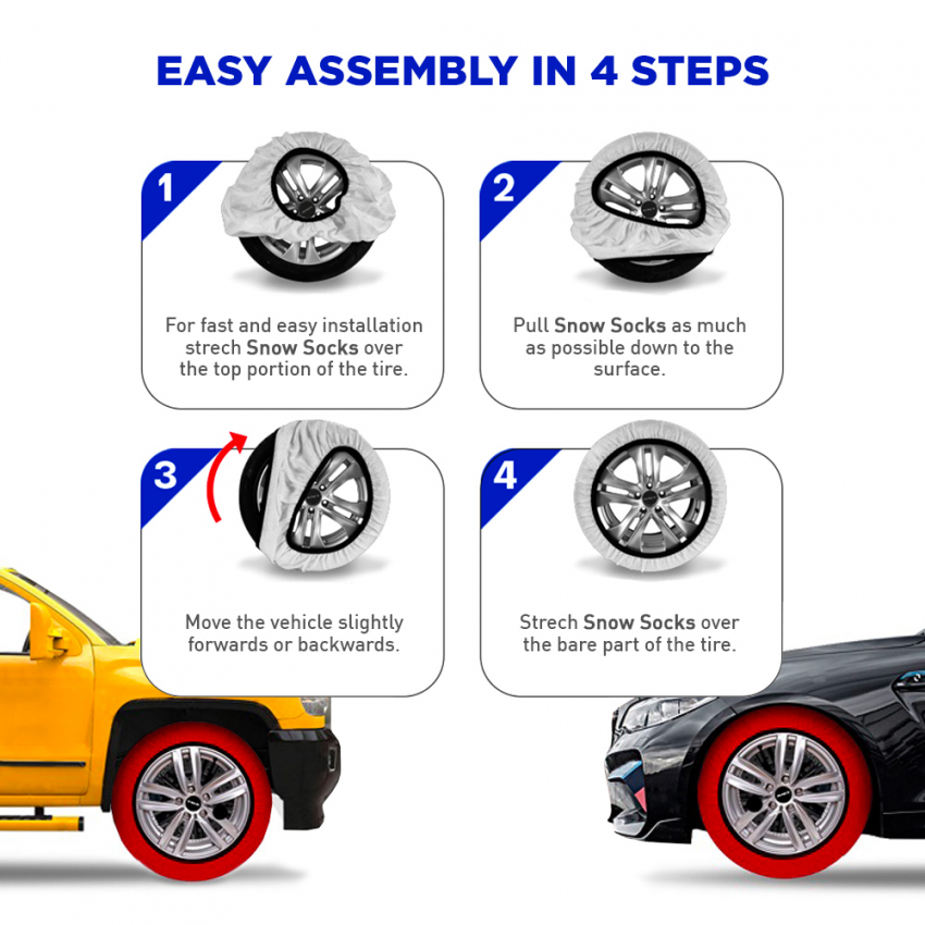 SNOW SOCKS 285/40-21 APPROVED EN 16662-1 APPROVED AS SNOW CHAINS XXL