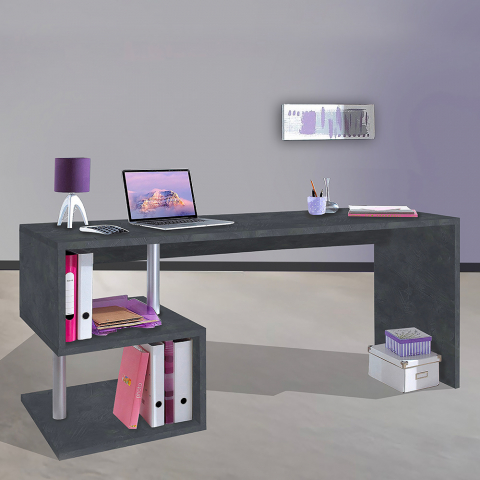 Design desk 180x60cm anthracite office modern Esse 2 Report Promotion