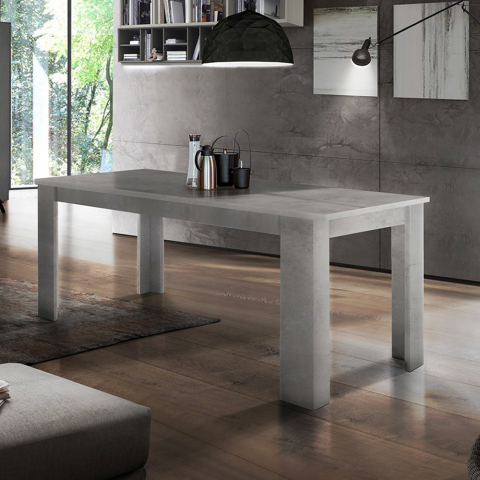 Extending dining table 160-210x90cm modern design grey Jesi Bronx Promotion