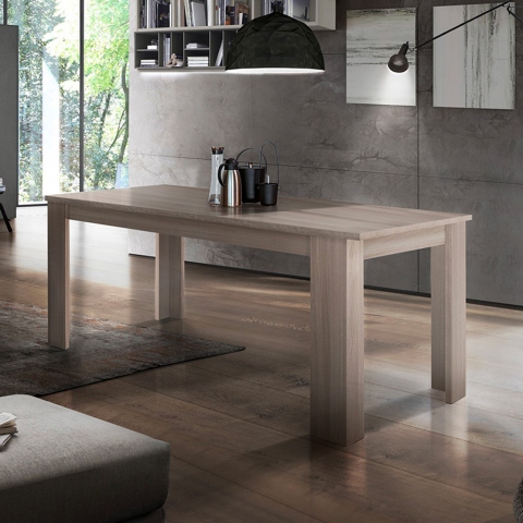 Design extending dining room table 160-210x90cm elm wood Jesi Pearl Promotion