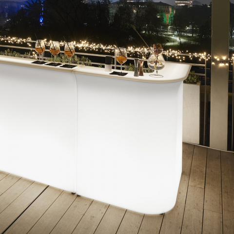 Customisable luminous bar counter reception cocktail Slide Break Corner Promotion