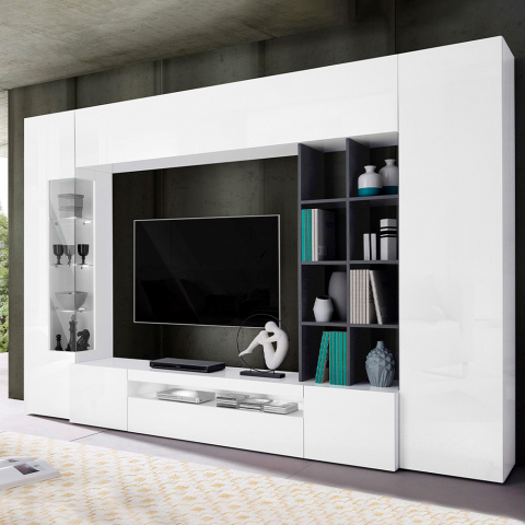 Mobile porta TV soggiorno 220x43cm parete design moderno Fergus Report