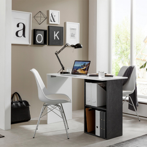 Smart working desk 110x50cm home office modern design Conti Slate Promotion