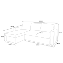 3 seater fabric sofa bed with peninsula and storage unit Positis design Catalog