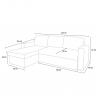 3 seater fabric sofa bed with peninsula and storage unit Positis design Catalog