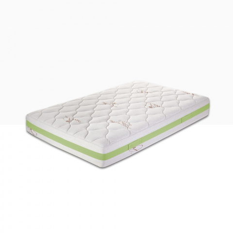 Single mattress 80x190cm hypoallergenic Memory Foam 23 cm 7 zones Leaf Promotion