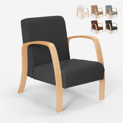Ergonomic Scandinavian design wooden armchair studio living room Frederiksberg Promotion